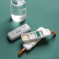 7 dni moda przenośny styl skandynawski pudełko na pigułki Tablet Pillbox dozownik pudełka na leki 3 siatki dozujące organizator do zestawu 3